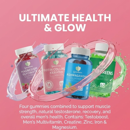 Super Greens + Magnesium + Biotin Collagen + Ashwagandha Gummies Bundle
